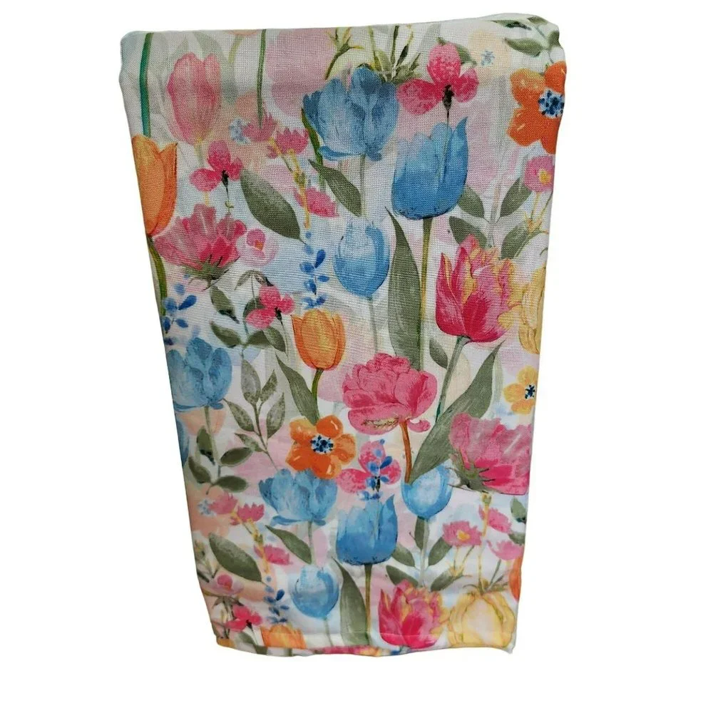 Nicole Miller Pastel‎ Tulips Tablecloth 60x84in Oblong